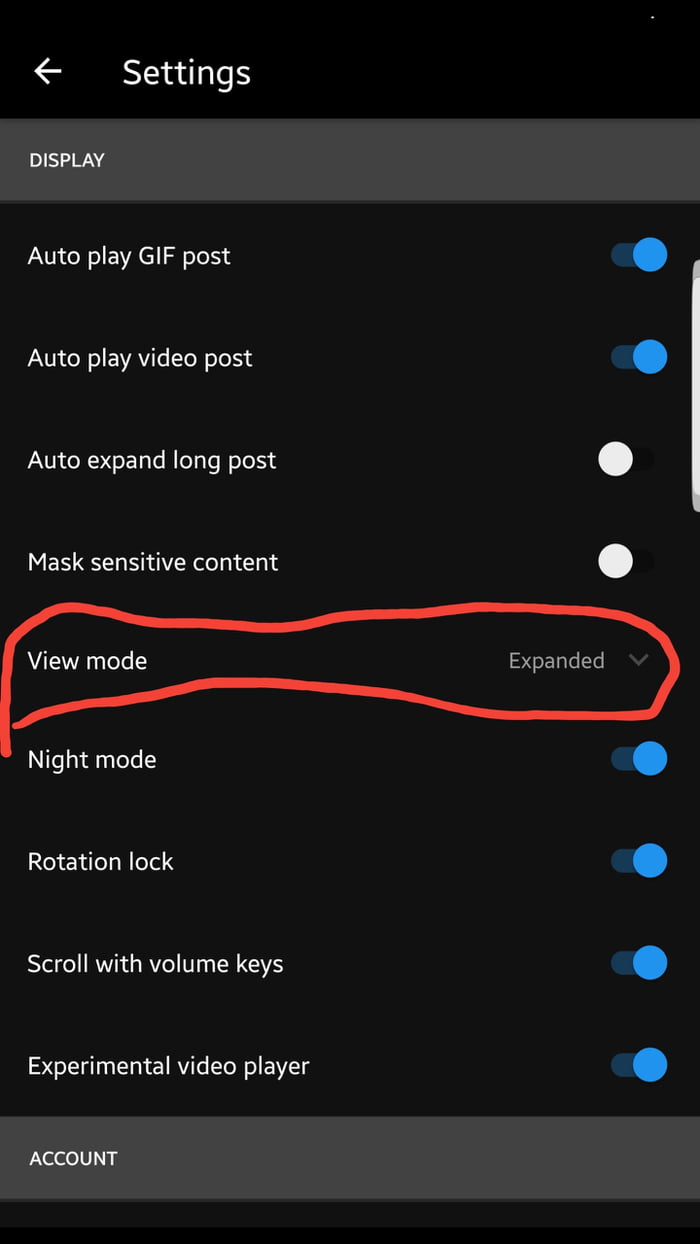 HOW TO GET NORMAL VIEW BACK Settings viewmode change From compact To 