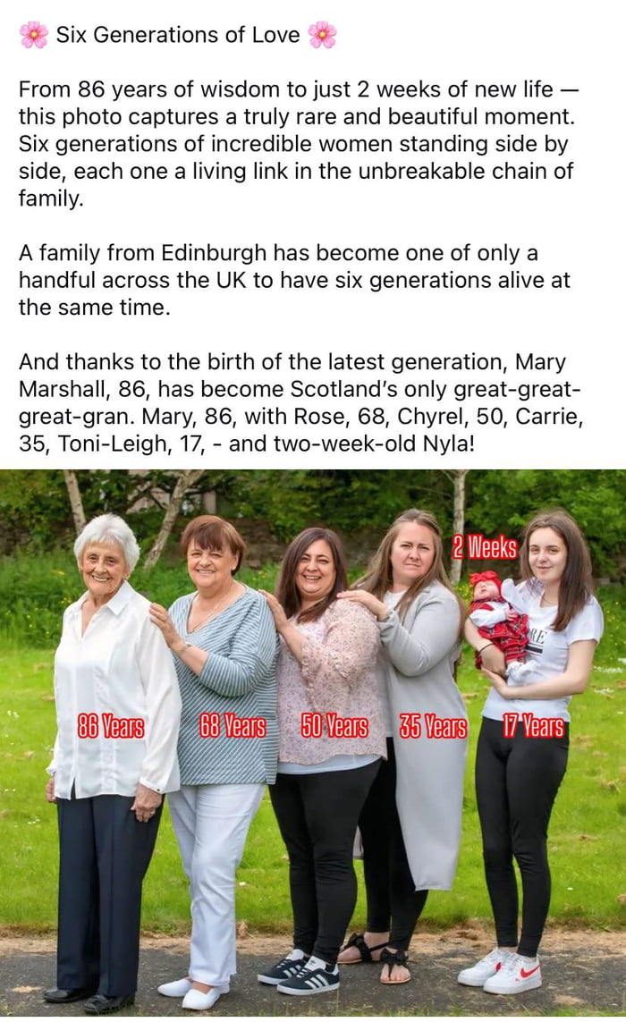 Remarkable Generations Six generations, a remarkable family portrait. - 9GAG