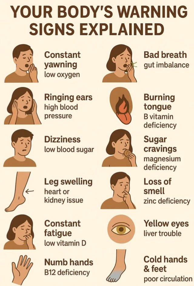 A cool guide to your body's warning signs - 9GAG