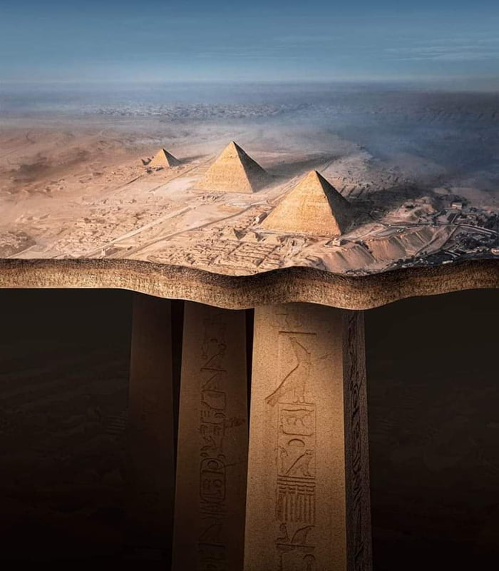 Egypt pyramids Copyright: Sebastien Nagy Design: Ahmed Elblasy - 9GAG