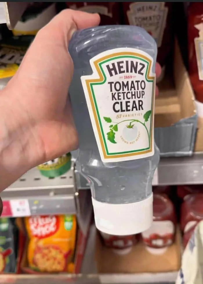 Clear Ketchup. 9GAG