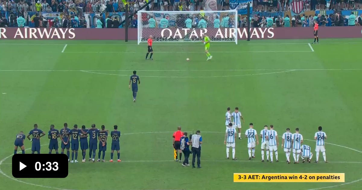 Emi Martinez throws ball away before Tchouameni penalty 9GAG