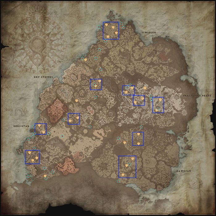 Updated Helltide map with recommended farming zones. Guide inside - 9GAG