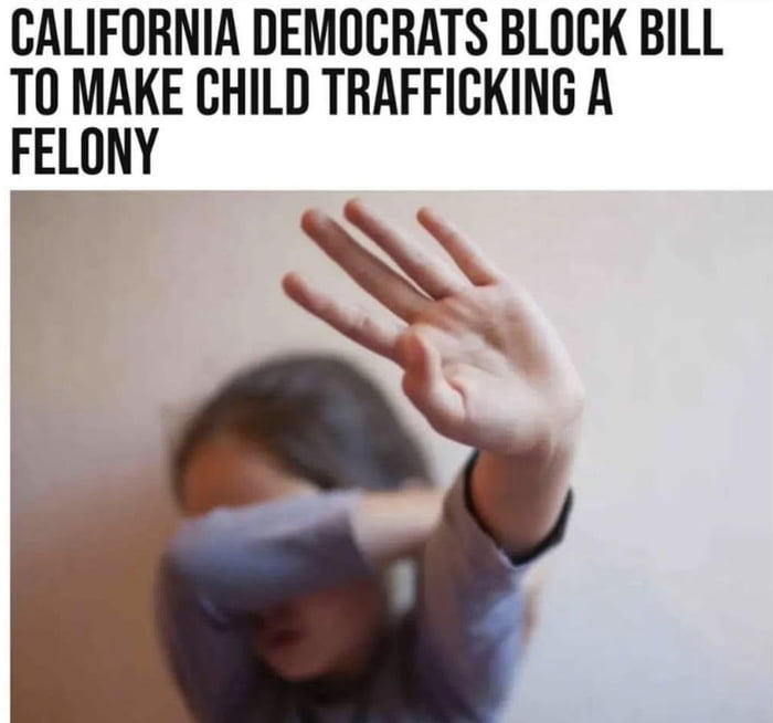 Meanwhile California is the number one state for child trafficking