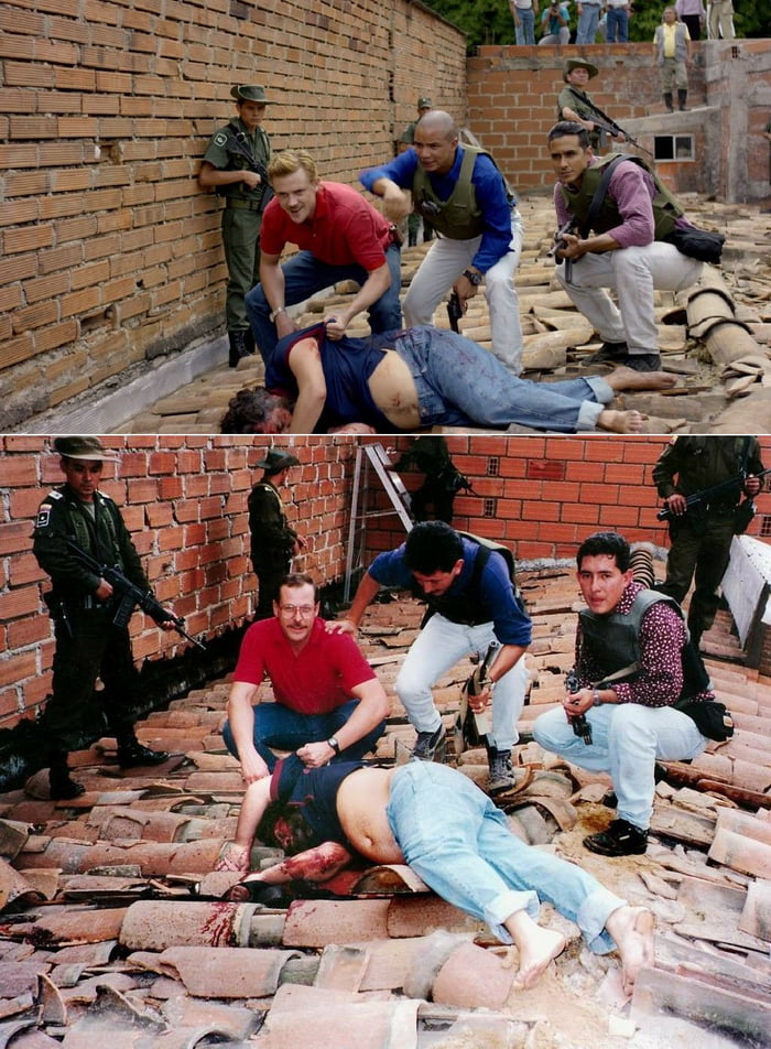 Pablo Escobar's death: Netflix (Narcos) vs. Real life (1993) - 9GAG.