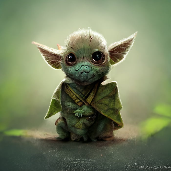 Baby dragon master Yoda (Midjourney) - 9GAG