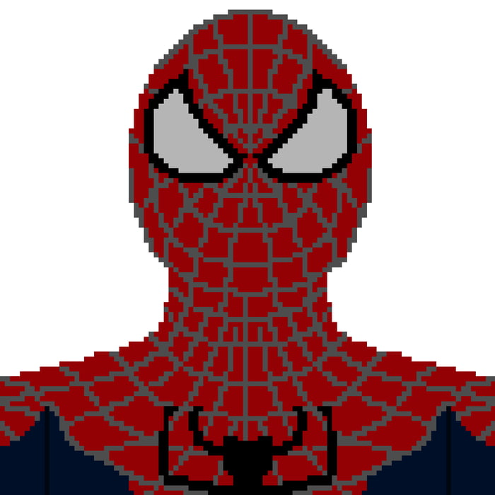 Drew a spiderman pixel art - 9GAG