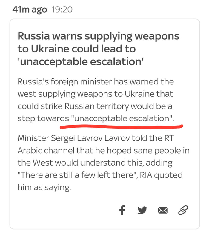 Do they seriously think we give a shit about what Russia considers ...