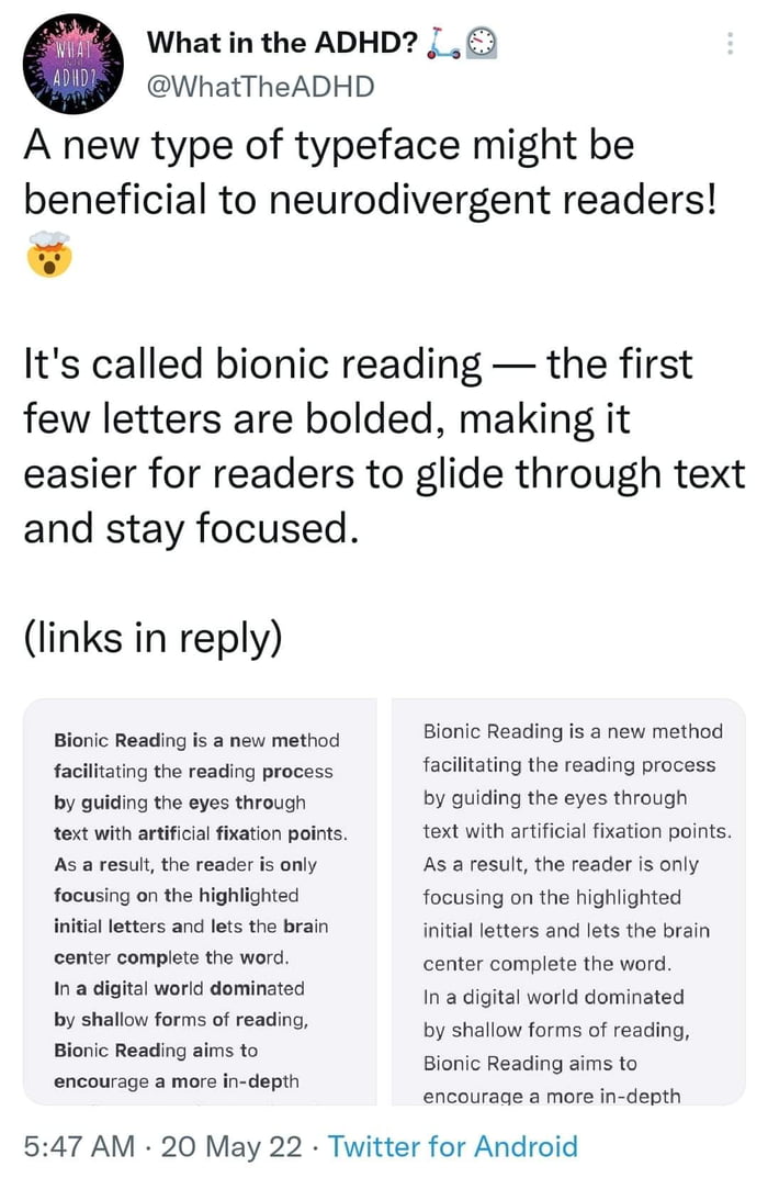 The creation of a new font to help readers with ADHD - 9GAG