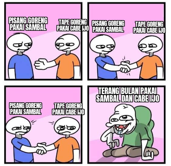 Besok2 ada yg makan kue tart pake sambel dan cabe ijo. - 9GAG