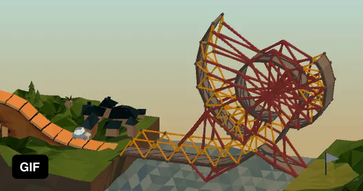 Loop the loop to jump the loop [Poly Bridge] - 9GAG