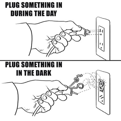 plug something