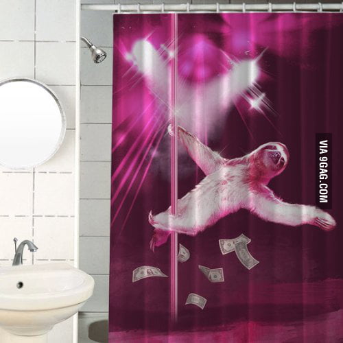 Stripper Sloth Shower Curtain Yes Please 9gag Stripper Sloth Shower Curtain Yes Please