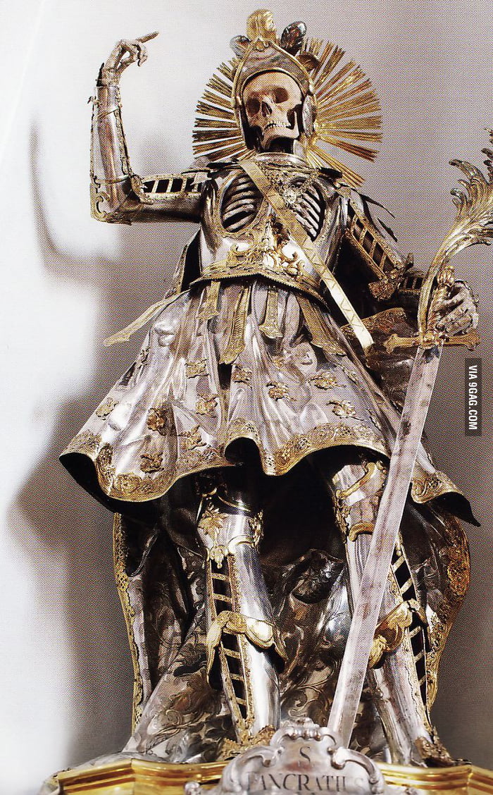 The Armored Skeleton Of Saint Pancratius At The Church Of St Nikolaus