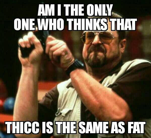 Thicc girls = Fat girls - 9GAG