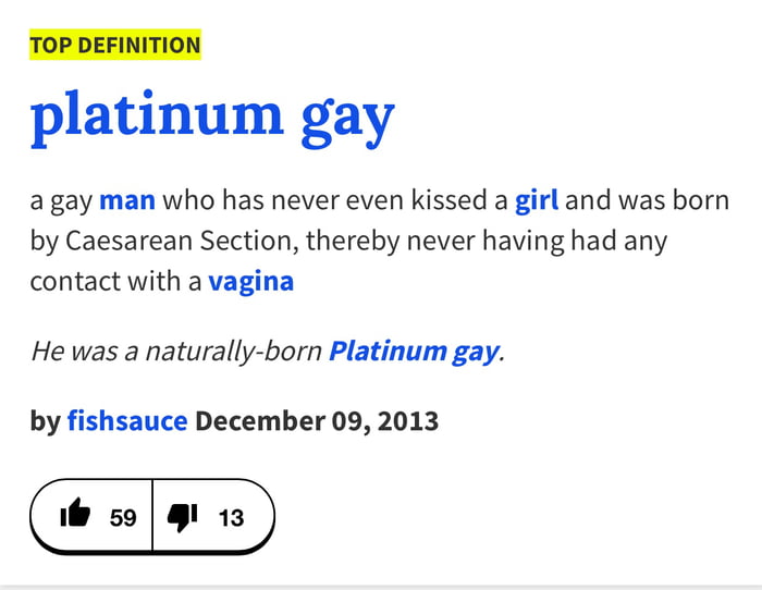 platinum gay definition