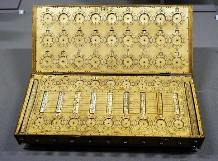 FIRST PORTABLE CALCULATOR, 1673 - designed by Rene Grillet de Roven ...