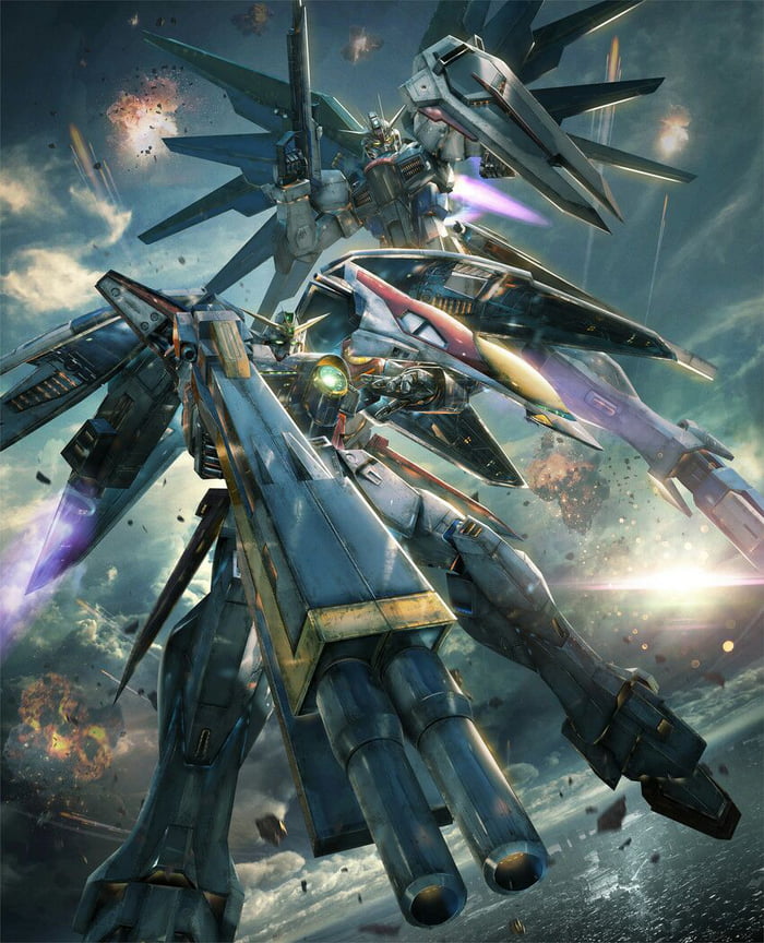 Freedom And Wing Gundam Zero Another Gundam Wallpaper For You Guys 9gag