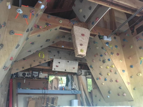 This Idiot Turned His Garage Into A Climbing Gym 9gag