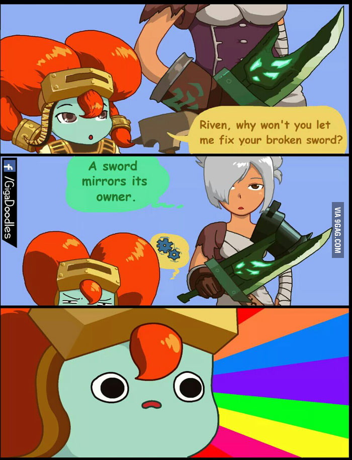 A sword mirrors its owner... (Credit: GIGA) - 9GAG