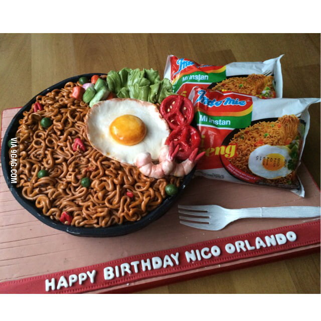 Cake Version Of The Worlds Best Instant Noodle Indonesias Indomie