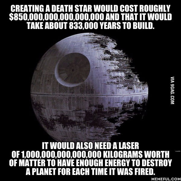 Obviously, we need to subsidize the construction of a Death Star. The ...