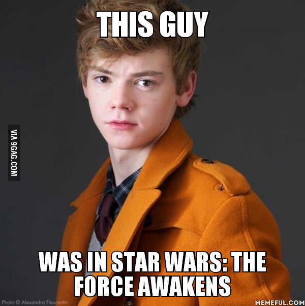 Thomas Brodie Sangster he played an officer of the First Order. You