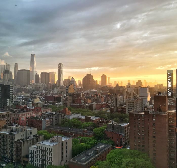 Picture of downtown NYC from hotel... - 9GAG