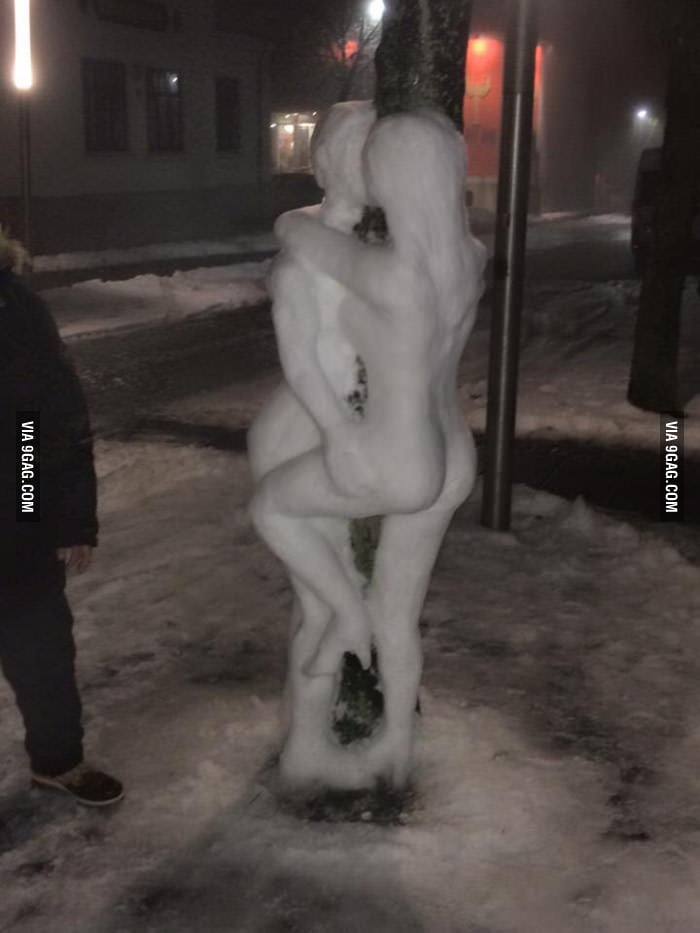 Woman Fucks Snowman