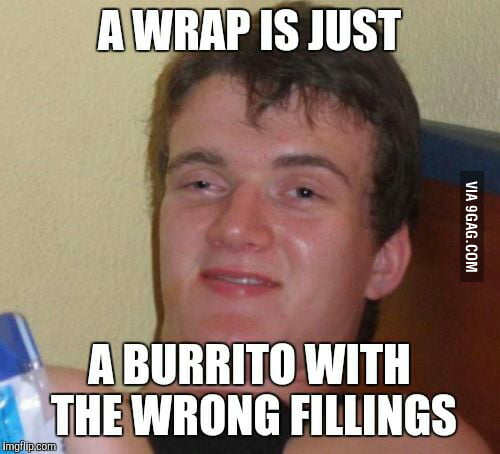 Wrap vs. burrito - 9GAG