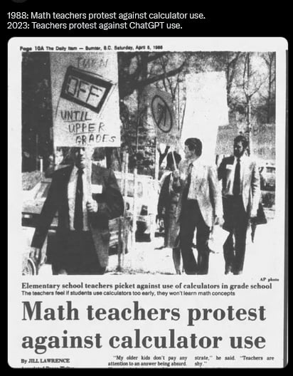 1988 Math Teachers Protest Against Calculator Use 2023 Teachers 