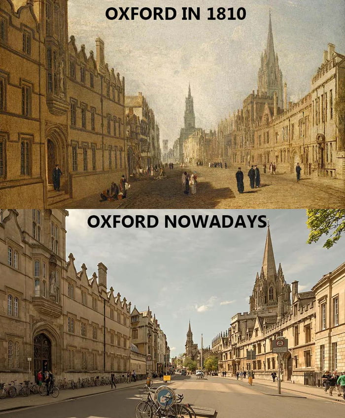 Oxford Then And Now The First Image Is The High Street Oxford