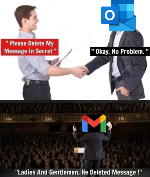 Recalled Email Outlook VS Gmail 9GAG
