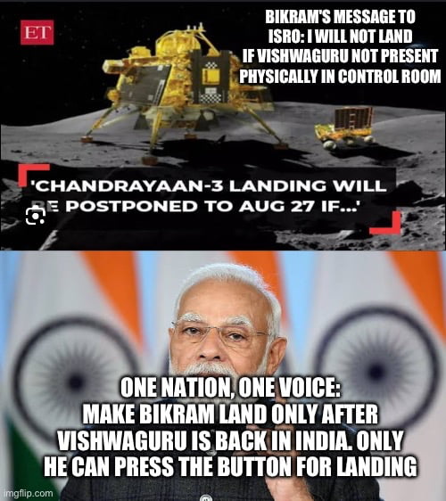 The countdown begins to postpone the landing. I am stunned by ISRO's ...