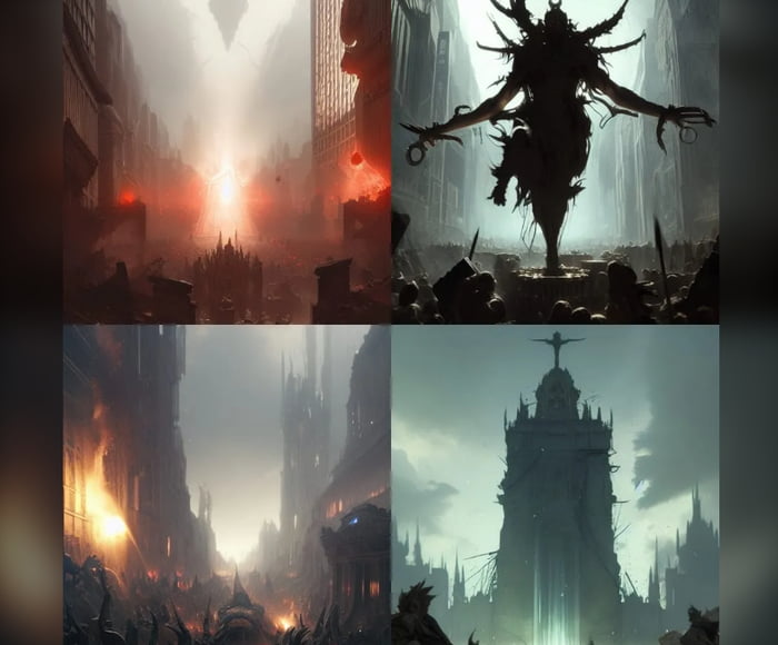 Pasted Some Lyrics From A Metal Song Into A AI Image Gen 9GAG