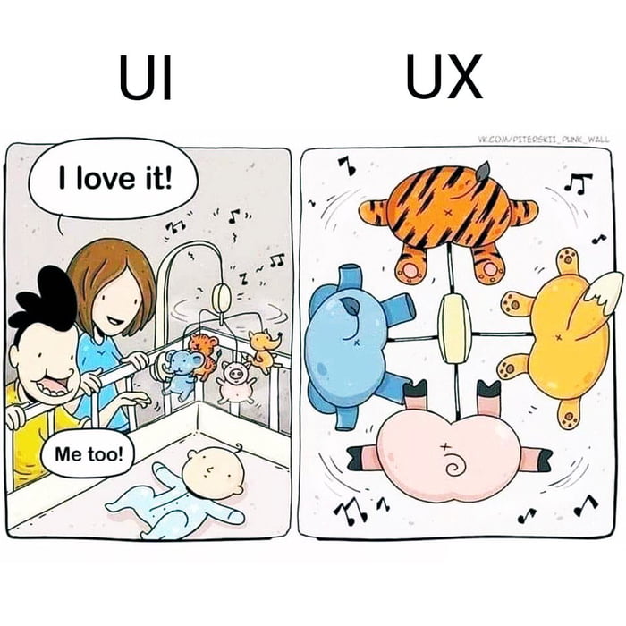 UI \/s UX (one of the best illustration ever imo) 9GAG