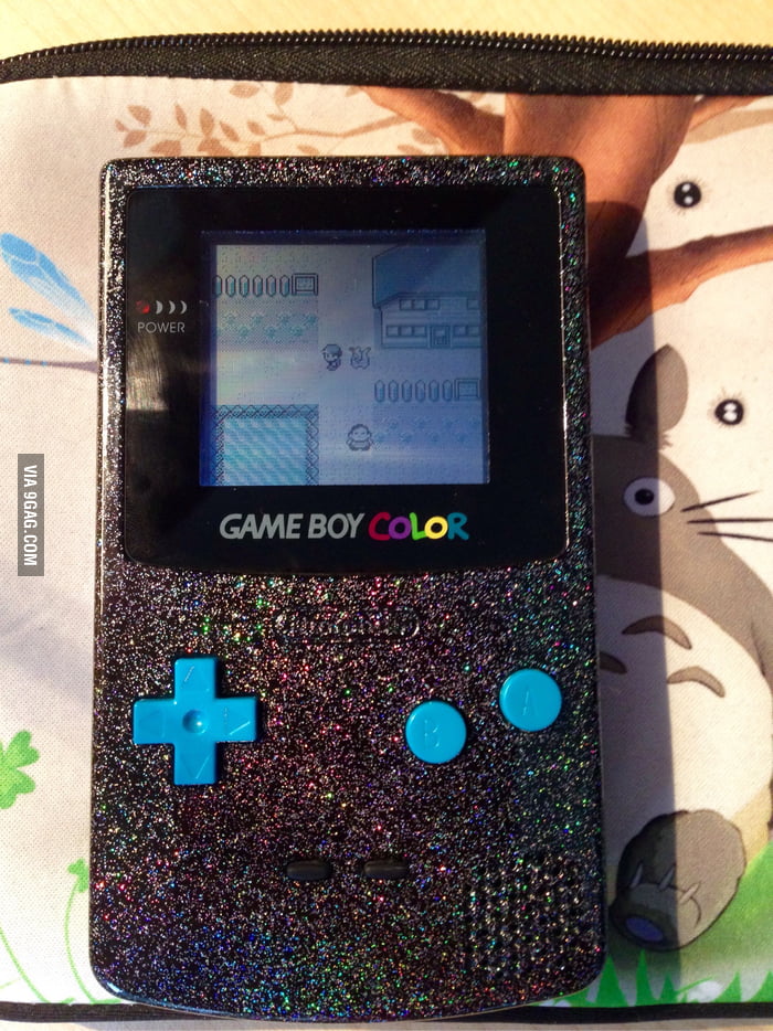 My unofficial custom Game Boy with motorbike glitter paint. 9GAG