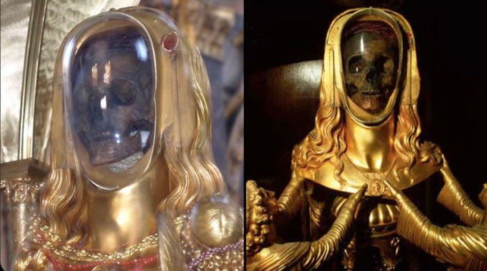 The Skull Of Mary Magdalene In St Maximin Basilica In France Gag