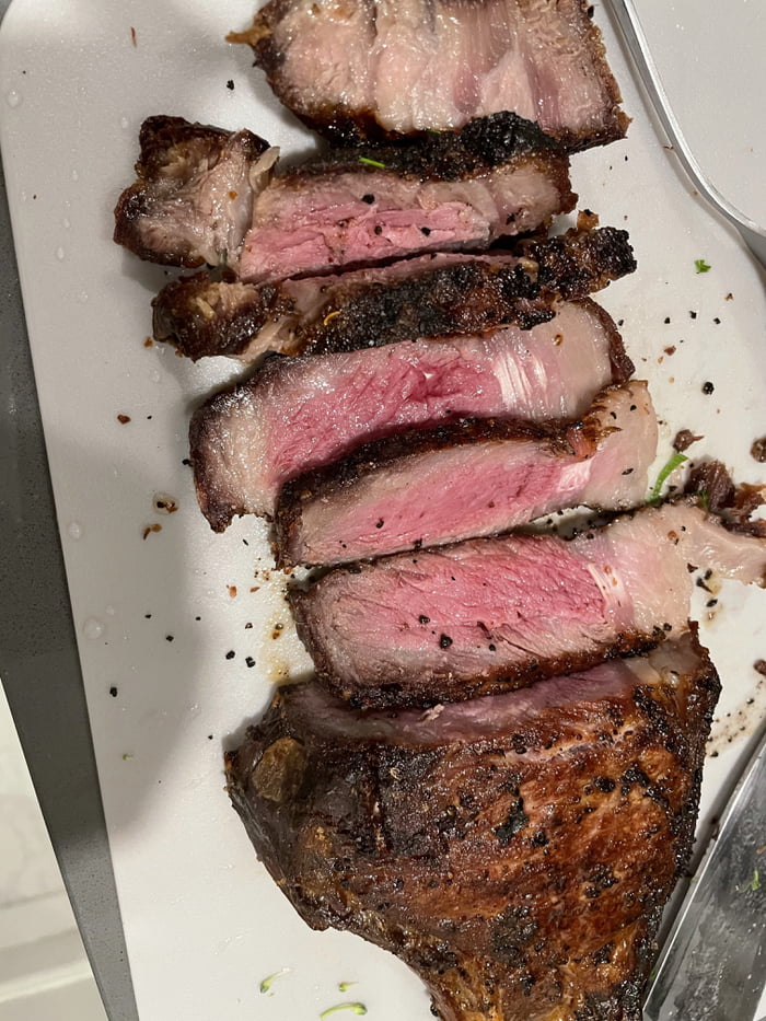 Pregnant...so have to cook my steaks medium. Still a tasty Ribeye