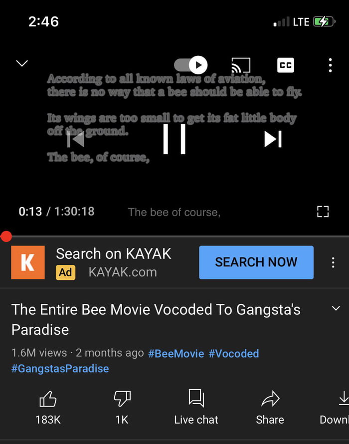 The Entire Bee Movie Vocoded To Gangsta's Paradise The entire bee movie vocoded to gangsta's paradise has still not been