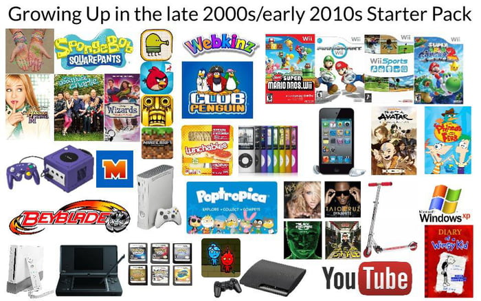 Growing up in the late 2000s/early 2010s Starter Pack - 9GAG