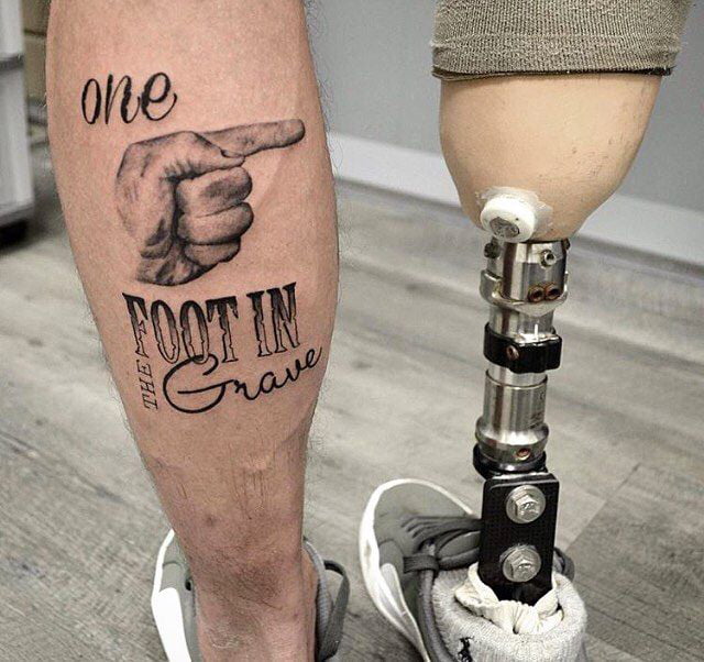 One Foot in the Grave Tattoo - 9GAG
