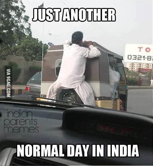 Just a normal day in India! - 9GAG