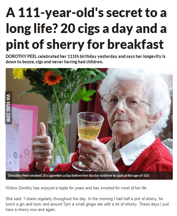 111 Year Old S Secret To A Long Life 9gag