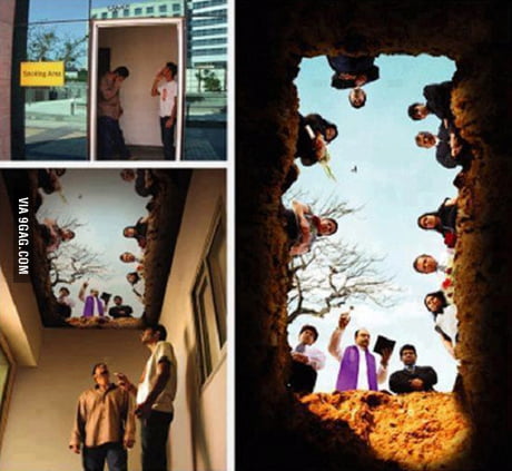 Mural On The Ceiling Of A Smoking Room 9gag