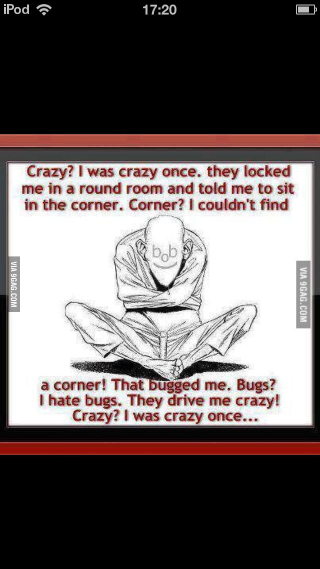 I was crazy once..