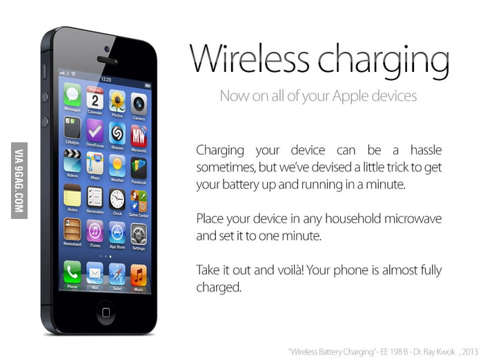 Charge your iPhone by microwave! 9GAG