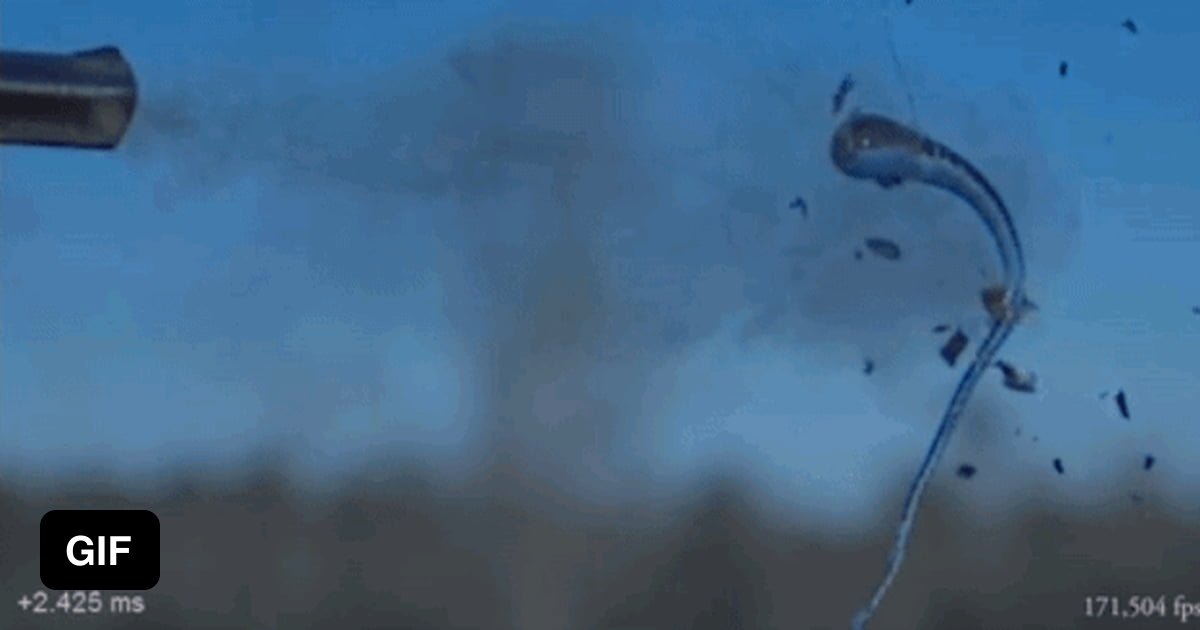 Prince Rupert's Drop vs Gun (source SmarterEveryDay) 9GAG