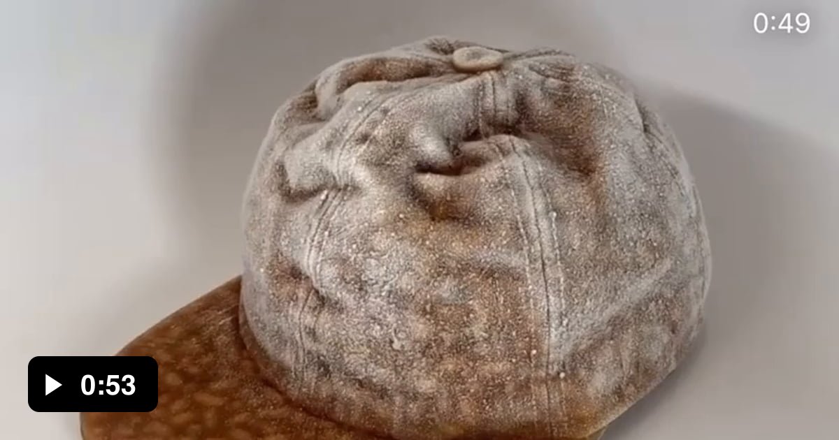 Watching a hat made of frozen beans melt, then reform 9GAG