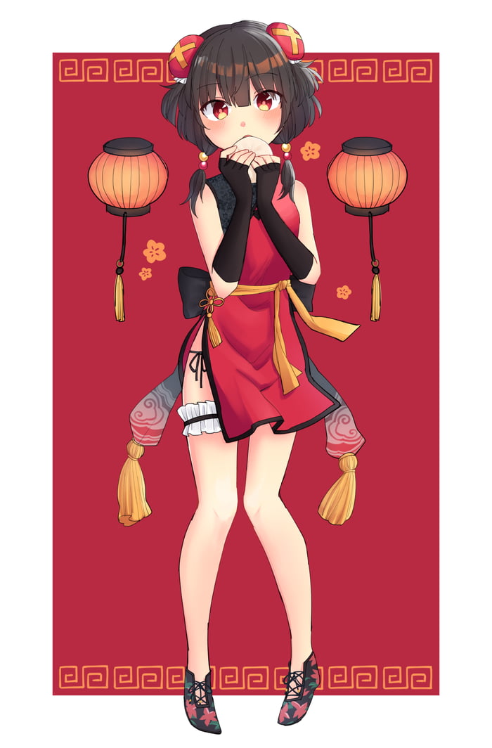 megumin chinese dress figure